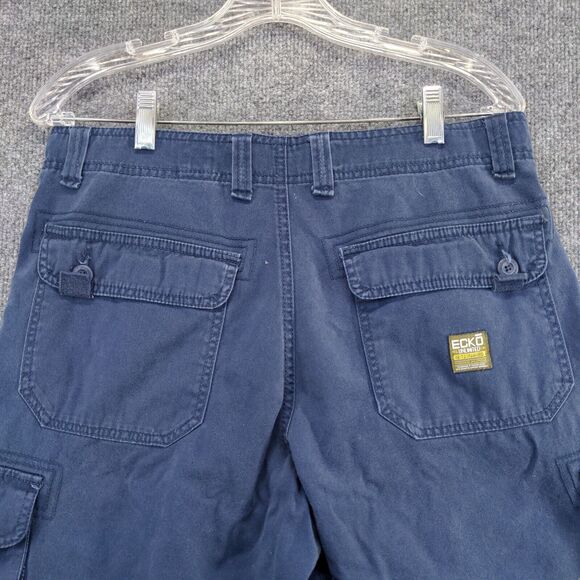 Ecko Unltd Men's Cargo Shorts Blue Sizer 30 100% Cotton Pockets - Picture 3 of 11